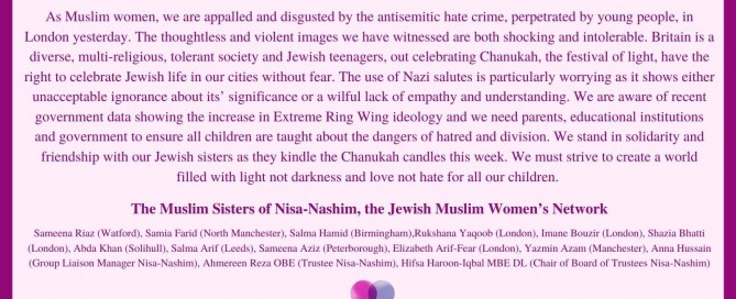 Nisa-Nashim | Jewish Muslim Women's Network