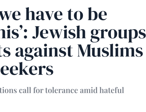 5 August 2024 “…as Muslims and Jews, we must speak out against all forms of hate and prejudice””